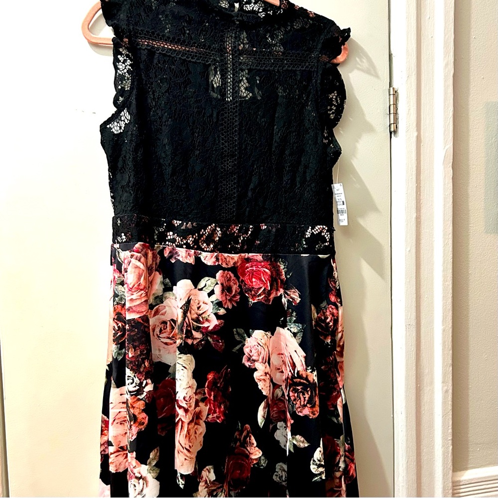 Brand New Black Lace Floral Dress